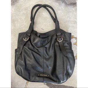 Authentic black leather Cole Haan purse